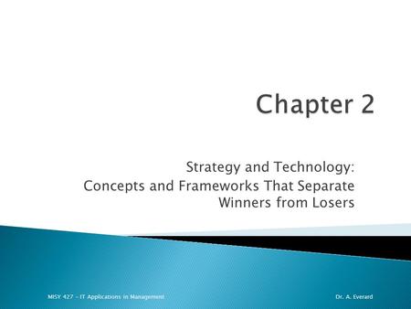 Chapter 2 Strategy and Technology: