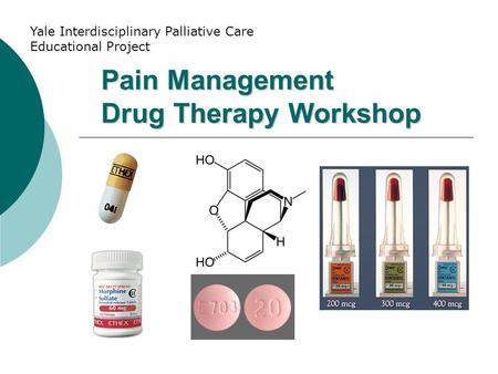 Pain Management Drug Therapy Workshop