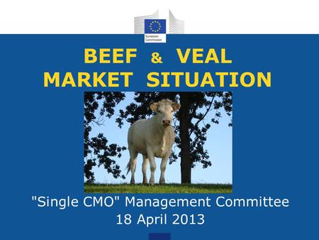 BEEF & VEAL MARKET SITUATION Single CMO Management Committee 18 April 2013.