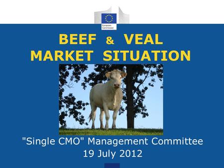 BEEF & VEAL MARKET SITUATION Single CMO Management Committee 19 July 2012.