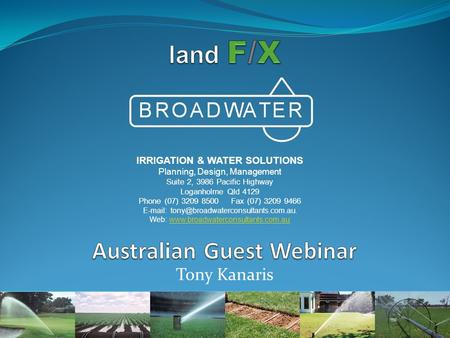 land F/X Australian Guest Webinar