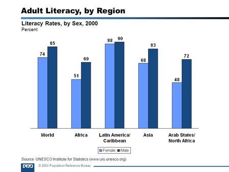 Adult Literacy, by Region