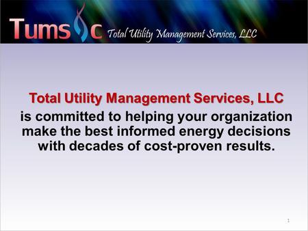 Total Utility Management Services, LLC is committed to helping your organization make the best informed energy decisions with decades of cost-proven results.