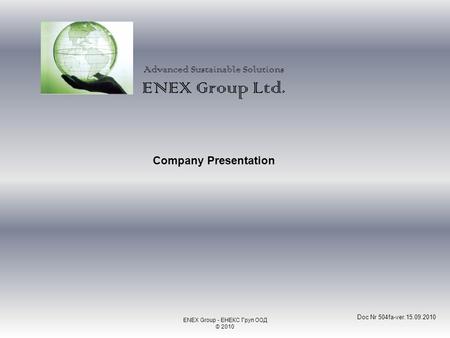 Advanced Sustainable Solutions ENEX Group Ltd.