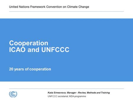 Cooperation ICAO and UNFCCC