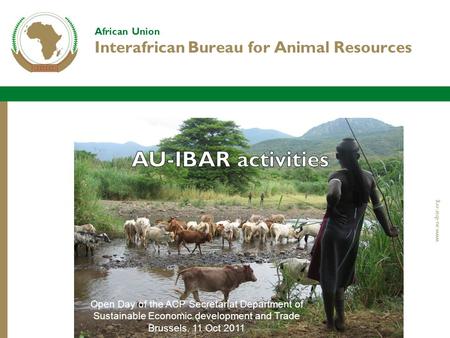 African Union Interafrican Bureau for Animal Resources www.au-ibar.org Open Day of the ACP Secretariat Department of Sustainable Economic development and.