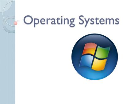 Operating Systems. Operating System (OS) The software that manages the sharing of the resources of a computer. Examples of Operating Systems ◦ Windows.