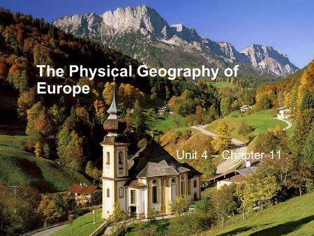 The Physical Geography of Europe
