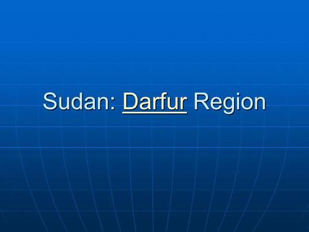 Sudan: Darfur Region Darfur. Africa: Sudan: Darfur.