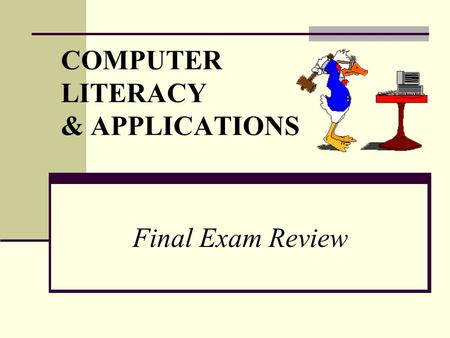 COMPUTER LITERACY & APPLICATIONS