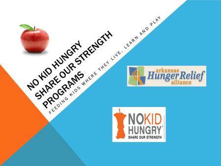NO KID HUNGRY SHARE OUR STRENGTH PROGRAMS FEEDING KIDS WHERE THEY LIVE, LEARN AND PLAY.