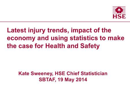 Kate Sweeney, HSE Chief Statistician