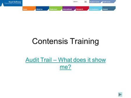 Contensis Training Audit Trail – What does it show me?