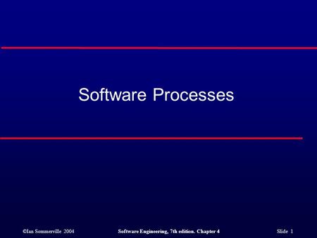 Software Processes.