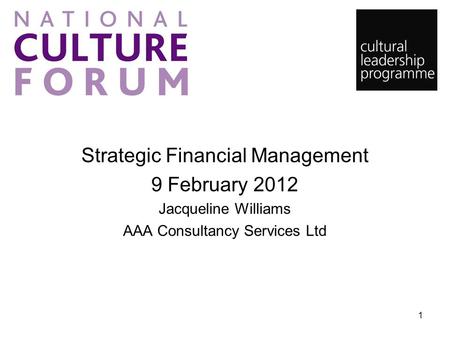 Strategic Financial Management 9 February 2012