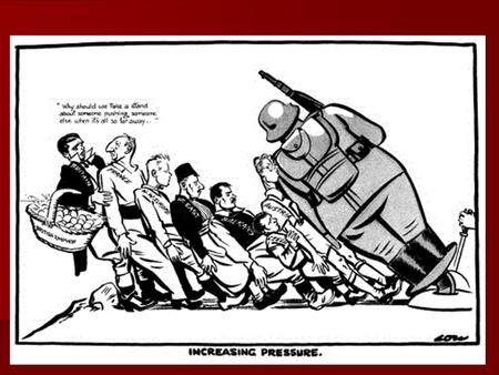 The cartoon shows Germany crushing Austria