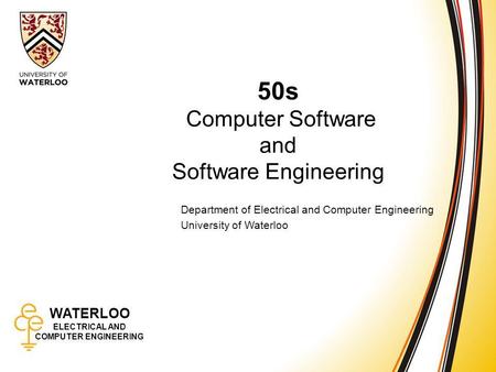50s Computer Software and Software Engineering