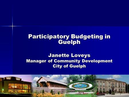 Participatory Budgeting in Guelph