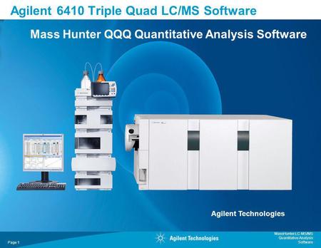 Agilent 6410 Triple Quad LC/MS Software