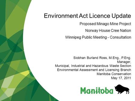 Environment Act Licence Update