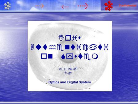 Confidential Iris Authenticati on System 2007. 8. Optics and Digital System.