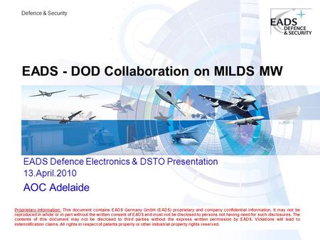 EADS - DOD Collaboration on MILDS MW