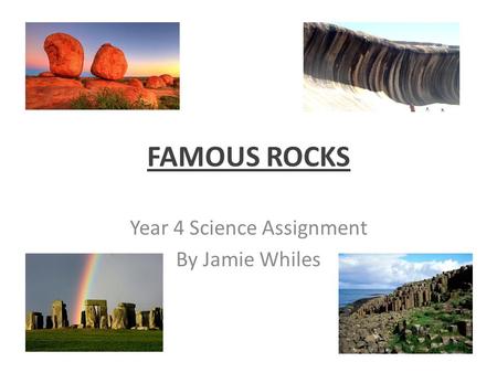 Year 4 Science Assignment By Jamie Whiles