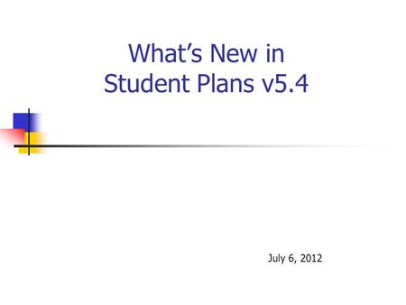 What’s New in Student Plans v5.4 July 6, 2012. My Cases Screen Mgrs icon will bring up Case Managers for student Can also sort case load by assignment.
