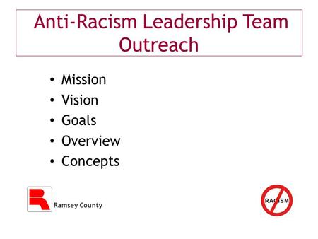Anti-Racism Leadership Team Outreach