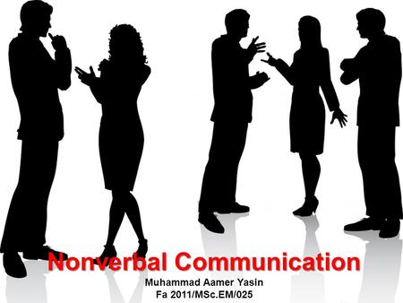 Nonverbal Communication