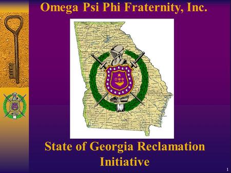 Omega Psi Phi Fraternity, Inc. State of Georgia Reclamation