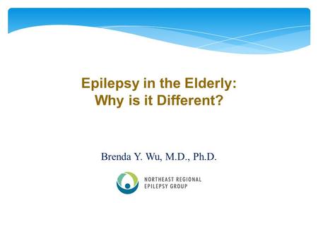 Epilepsy in the Elderly: