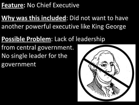 Feature: No Chief Executive