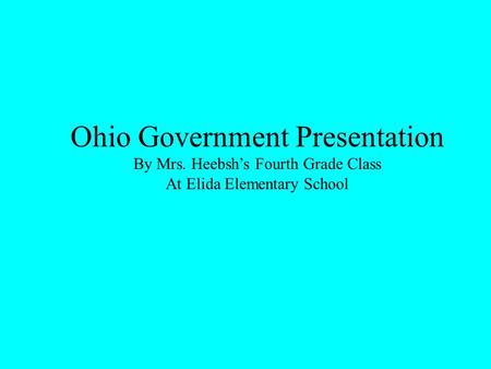 Ohio Government Presentation