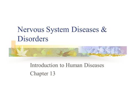 Nervous System Diseases & Disorders