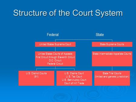 Structure of the Court System