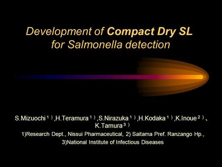 Development of Compact Dry SL for Salmonella detection