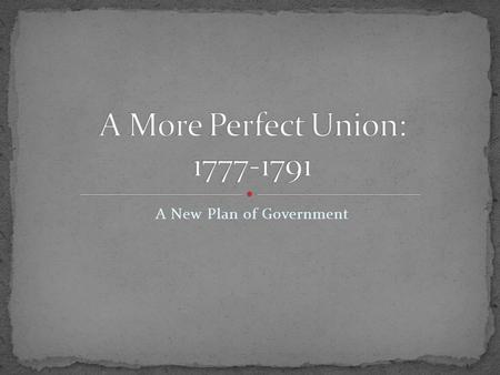 A New Plan of Government. As Constitution was sent out to states for ratification… Citizens saw it printed in newspapers and pamphlets Met w/ great debate.