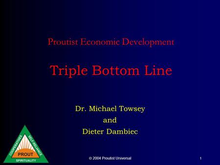 Proutist Economic Development Triple Bottom Line