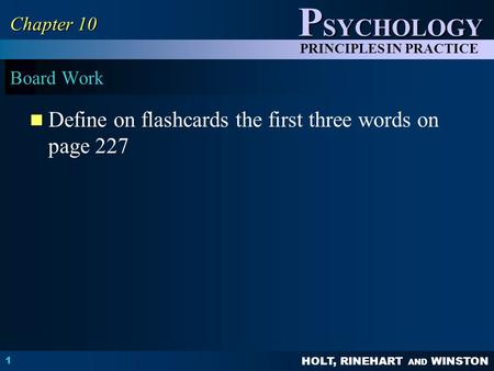 Define on flashcards the first three words on page 227