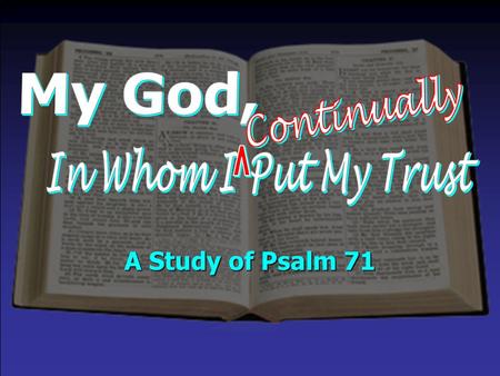 A Study of Psalm 71. Delivers me (v. 2, 4) – Col. 1:13; 2 Pet. 2:7-9 Rescues me (v. 2) – 1 Cor. 10:13; 2 Tim. 2:26 Hears me (v. 2) – 1 John 5:14-15; 1.