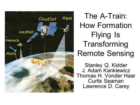 The A-Train: How Formation Flying Is Transforming Remote Sensing Stanley Q. Kidder J. Adam Kankiewicz Thomas H. Vonder Haar Curtis Seaman Lawrence D. Carey.