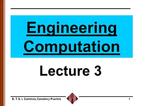 Engineering Computation