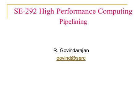 SE-292 High Performance Computing