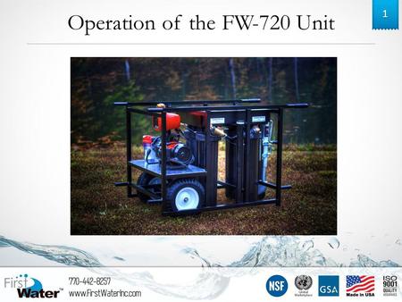 Operation of the FW-720 Unit 1. Side 1 2 Inlet Hand Crank.