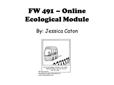 FW 491 – Online Ecological Module By: Jessica Caton.