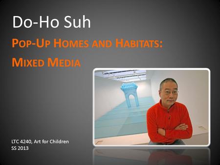 Do-Ho Suh P OP -U P H OMES AND H ABITATS : M IXED M EDIA LTC 4240, Art for Children SS 2013.