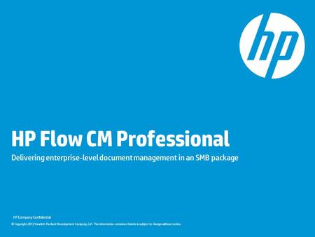 HP Flow CM Professional