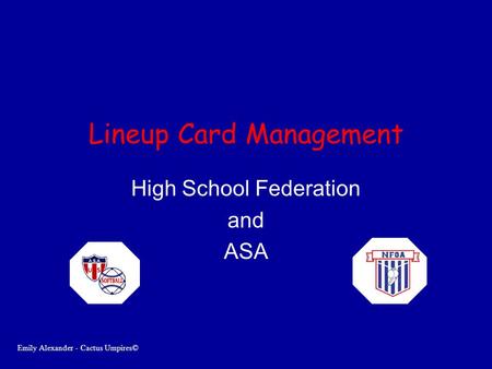 Lineup Card Management