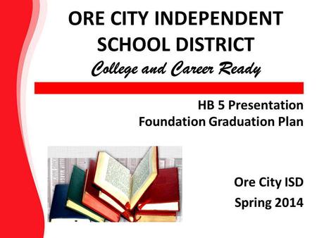 ORE CITY INDEPENDENT SCHOOL DISTRICT College and Career Ready
